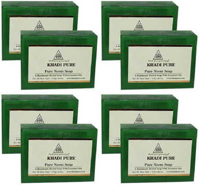 

Khadi Pure Herbal Pure Neem Soap - 125g (Set of 8)(1000 g, Pack of 8)