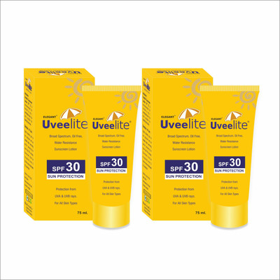 

Elegant UVEELITE SUNSCREEN LOTION - SPF 30 PA+++(0.75 g)