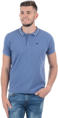 Pepe Jeans Solid Men Polo Neck Blue T-Shirt