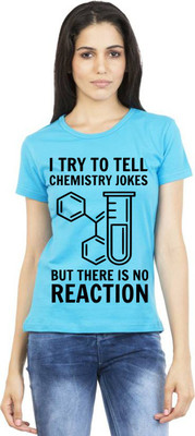 Aseria Graphic Print Women Round Neck Light Blue T-Shirt