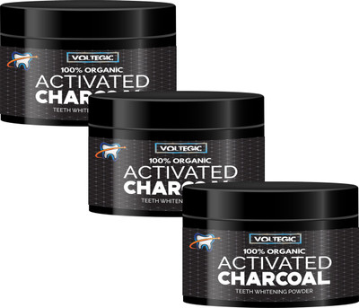 

Voltegic Activated Charcoal Instant Teeth Whitening Powder Teeth Whitening Kit (pack of 3) Teeth Whitening Kit