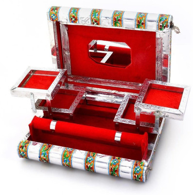 

Anavi handicrafts Jewellery Box jewellery Vanity Box(Silver)