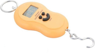 Granny Smith Portable Hanging Luggage Weight Machine Digital for Weighing Household Items Smiley Pocket Weighing Scale(Orange)
