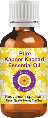 

Deve Herbes Pure Kapoor Kachari Essential Oil (Hedychium spicatum) 100% Natural Therapeutic Grade Steam Distilled(15 ml)