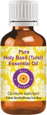deve herbes Pure Holy Basil (Tulsi) Essential Oil - Ocimum Santum(10 ml)