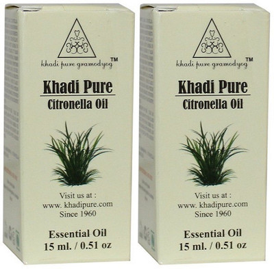 

Khadi Pure Herbal Citronella Essential Oil - 15ml Set of 2(30 ml)