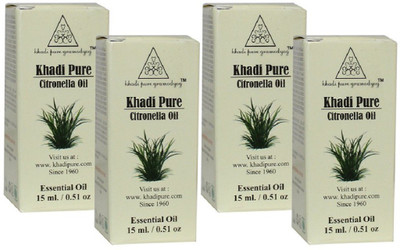 

Khadi Pure Herbal Citronella Essential Oil - 15ml Set of 4(60 ml)
