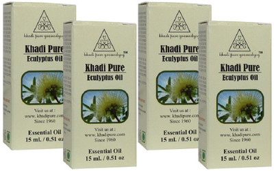 Khadi Pure Herbal Eucalyptus Essential Oil - 15ml (Set of 4)(60 ml)