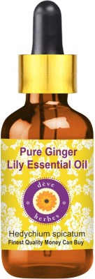 deve herbes Pure Ginger Lily Essential Oil (Hedychium spicatum) with Glass Dropper Premium Grade for Hair, Skin & Aromatherapy 100ml(100 ml)