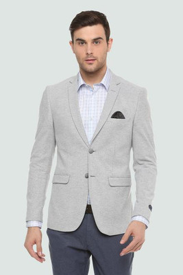 Louis Philippe Sport Self Design Single Breasted Casual Men Blazer(Grey)
