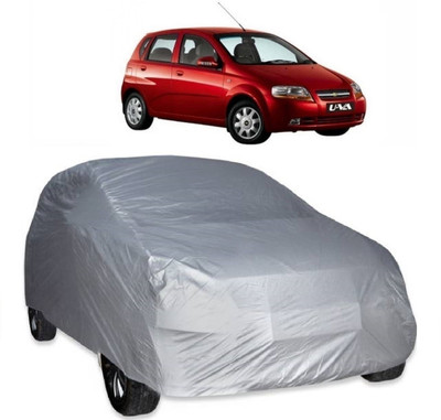 AutoKick Car Cover For Chevrolet Aveo Uva (Without Mirror Pockets)(Silver)