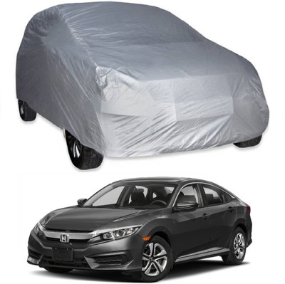 AutoKick Car Cover For Honda Civic (Without Mirror Pockets)(Silver)