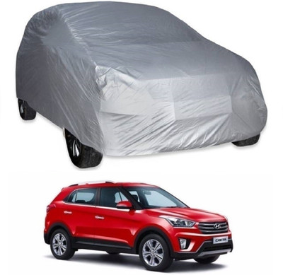 AutoKick Car Cover For Hyundai Creta (Without Mirror Pockets)(Silver)