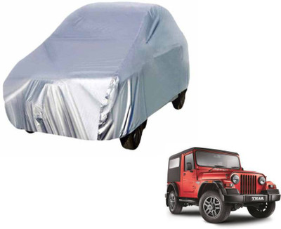 ask Car Cover For Mahindra Thar (Without Mirror Pockets)(Silver)