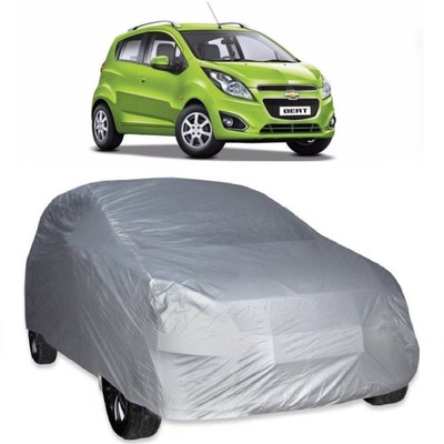 AutoKick Car Cover For Chevrolet Beat (Without Mirror Pockets)(Silver)
