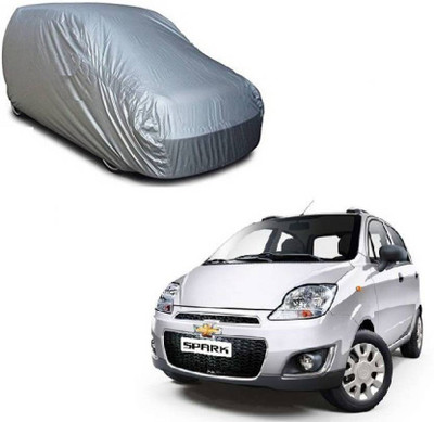 ask Car Cover For Chevrolet Spark (Without Mirror Pockets)(Silver)