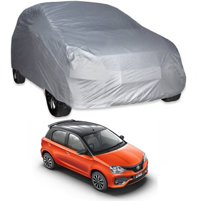 AutoKick Car Cover For Toyota Etios Liva (Without Mirror Pockets)(Silver)