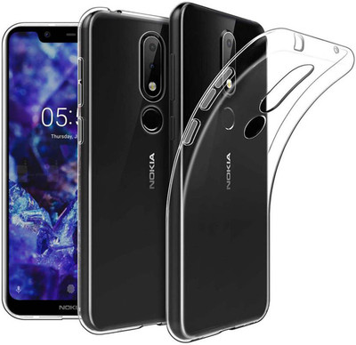 Ashini Back Cover for Nokia 5.1 Plus(Transparent, Dual Protection, Silicon, Pack of: 1)