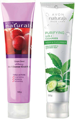 

Avon Naturals Cleanser Combo (grape seed & neem - cucumber)(200 g)
