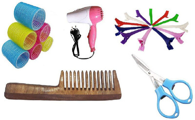 

AASA Hair Styling Tools for Girls and Women, Hair Cutting Accessories for Saloon and Home Use, Multicolor(Set of 21)