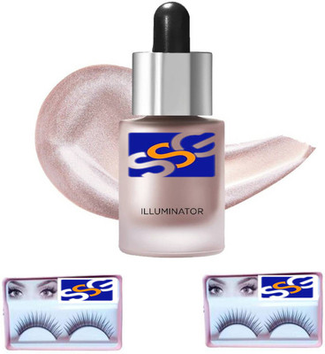 

SSG EYELASHES,liquid highlighter face and body waterproof bridal makeup Highlighter Set of 3(Set of 3)