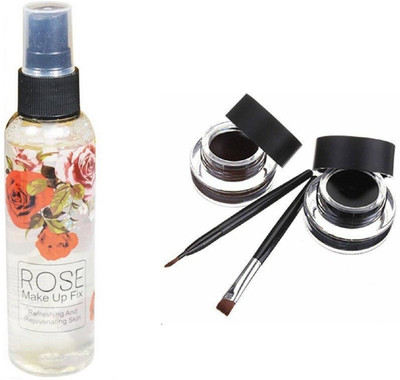 

Miss Boss gel eyeliner with brush 6.0 gm and kb Rose Long lasting moisturizing Primer 120 combo(Set of 2)
