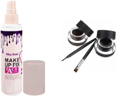

Miss Boss gel eyeliner with brush 6.0 gm and , kb face care Long lasting Primer- 45 ml combo(Set of 2)
