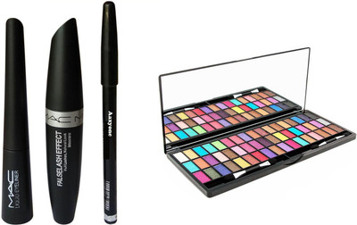 

Aaxyone Eye Liner & scara & Eye Brow Pencil (3in1) & PERFECT 51 IN 1 EYESHADOW(Set of 4)