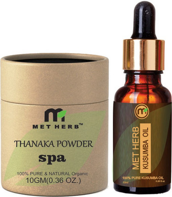 

Metherb Thanaka powder 10 g & Kusumba oil 10 ml for hai removal(Set of 2)