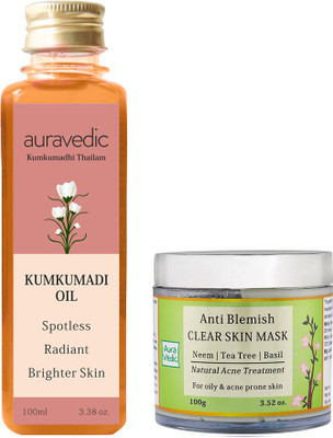 

Auravedic Anti Blemish Mask And Face Glow Combo(Set of 2)