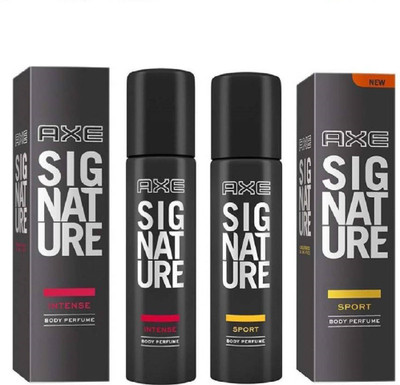 

AXE SIGNATURE INTENSE BODY PERFUME 122 ML + SIGNATURE SPORT BODY PERFUME 122 ML Deodorant Spray - For Men(244 ml, Pack of 2)