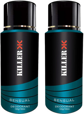 

Killer Sensual Deodorant 150ML Each (Pack of 2) For Men and Women Deodorant Spray - For Men & Women (300 ml) Body Spray - For Men & Women(150 ml, Pack of 2)