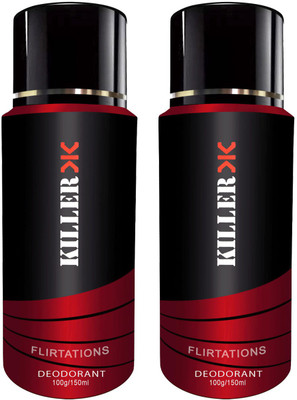 

Killer Flirtatious Deodorant 150ML Each (Pack of 2) For Men and Women Deodorant Spray - For Men & Women (300 ml) Body Spray - For Men & Women(150 ml, Pack of 2)