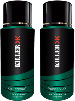 

Killer Obsession Deodorant 150ML Each (Pack of 2) For Men and Women Deodorant Spray - For Men & Women (300 ml) Body Spray - For Men & Women(150 ml, Pack of 2)