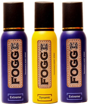 

Fogg Extreme & Dynamic Perfume Body Spray - For Men(450 ml, Pack of 3)
