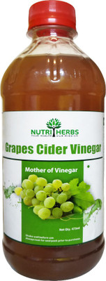 Nutriherbs Grapes Cider vinegar 473 ml (Pack of 1) Nutrition Drink(473 ml, Grapes Flavored)