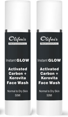 

Olifair Activated Carbon + Kerovita (Pack of 2) Face Wash(50 ml)