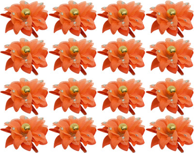 

RAAYA Hair Accessories For Women Flower Hair Clips Casual And Party Use Hair Pin(Orange)