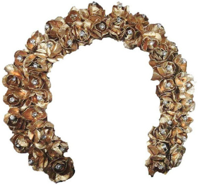 

WIZME Hair Gajra For Wedding Functions for women Hair Accessory Set(Gold)