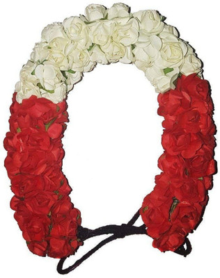 

WIZME Bridal Hair Gajra For Wedding for women Hair Accessory Set(Red, White)