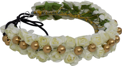 

Raaya New Design Flower Hair Gajra For Juda Decor Hair Gajra For Wedding Hair Accessory Set(White)