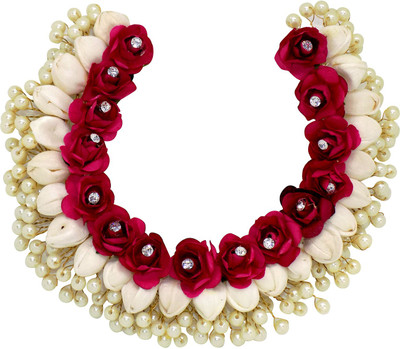 

Raaya Hair Gajra For South Indian Wedding & Kuchipudi Dancing Flower Veni Hair Accessory Set(Multicolor)