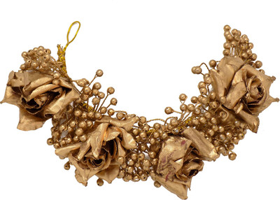 Raaya Stylish Flower Hair Gajra For Women And Girls Hair Accessories Hair Accessory Set(Gold)