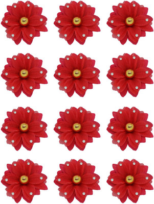 

RAAYA Hair Accessories Flower hair Clips/Hair Decoration Flower Clips Hair Pin(Red)