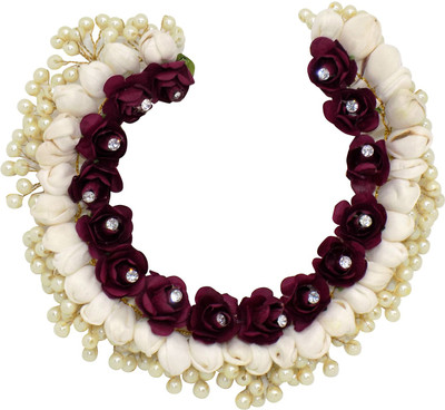 

Raaya Hair Gajra For South Indian Wedding & Kuchipudi Dancing Flower Veni Hair Accessory Set(Multicolor)