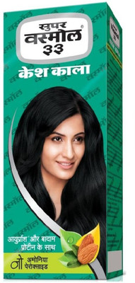 

VASMOL OIL BASED HAIR COLOR Hair Color BLACK (Pack of 4) Hair Color(Black)