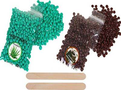 

Bluejack GREEN 50 gm+ CHOCOLATE 50 gm WAX BEANS No Strip Flavor Wax Pearl Hair Removal Hot Wax Beans, 100gm B1 @!!!$$ Wax(100 g, Set of 2)