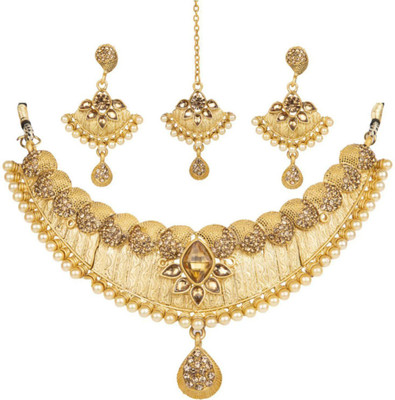 STYYLO FASHION Alloy Gold-plated Gold Jewellery Set(Pack of 1)