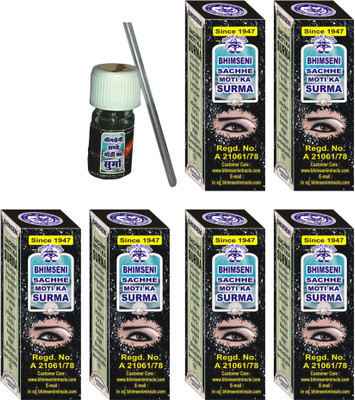 

Bhimseni Karyalay Bhimseni Sachhe Moti Ka Surma (Pack of 6)(Black)