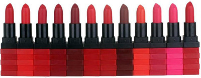 

Make line Color matte lipstick - Set of 12(Multicolor)